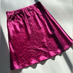 Aritzia Babaton Slip Satin Mini Skirt Size 4 Pink